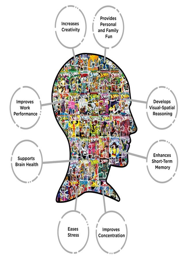 Aquarius بازل 1000 قطعة من غلاف مارفل إكس-مين أكوارياس (بازل 1000 قطعة) - خالي من الوهج - ملائم بدقة - منتجات ومقتنيات مارفل مرخصة رسميًا - 20x28 بوصة - Image 5