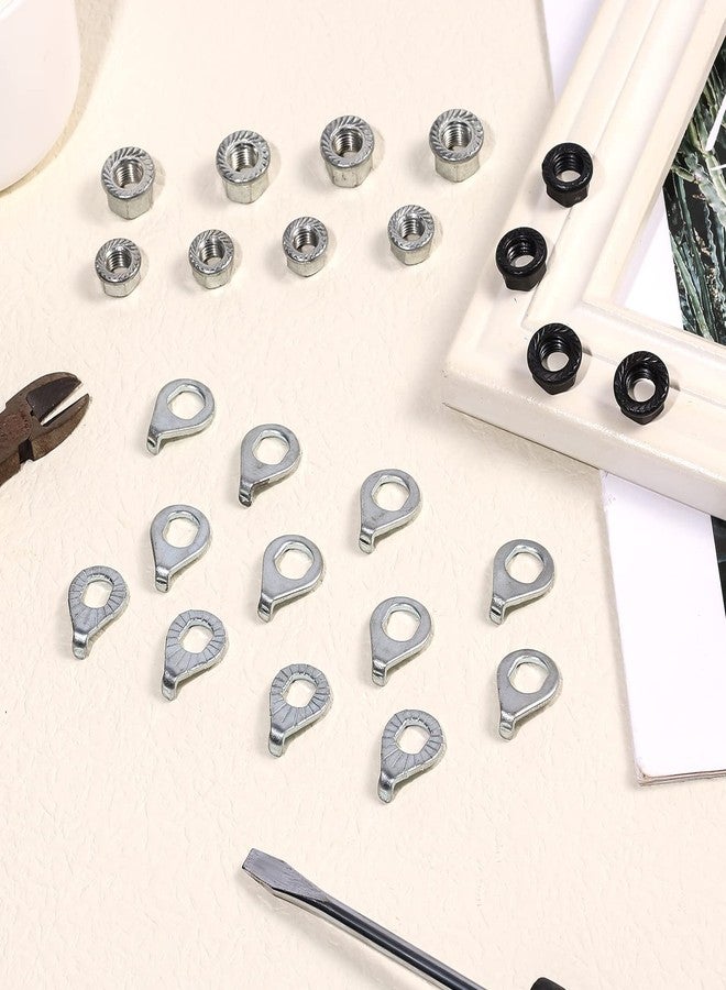 SAVITA 24pcs Bike Wheel Axle Nut and Bicycle Hub Safety Washer Kit, Carbon Steel M8/M9.5/M10 Bicycle Hub Flanged Axle Nuts Bicycle Parts Accessories for Front and Rear Mountain Bike Wheel Axle - Image 4