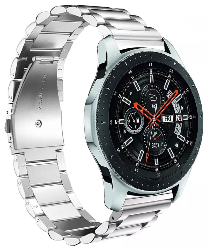 PEFKO PSS32 20MM Stainless Steel Metal Bands Compatible for Samsung Galaxy Watch 4 & Galaxy 5 44mm 40mm / Watch 5 Pro Band 45mm / Galaxy Watch 4 Classic Bands 46mm 42mm【 👉 Only Metal Watch Strap ⌚ Watch NOT Included 】 (20MM, SILVER) - Image 3