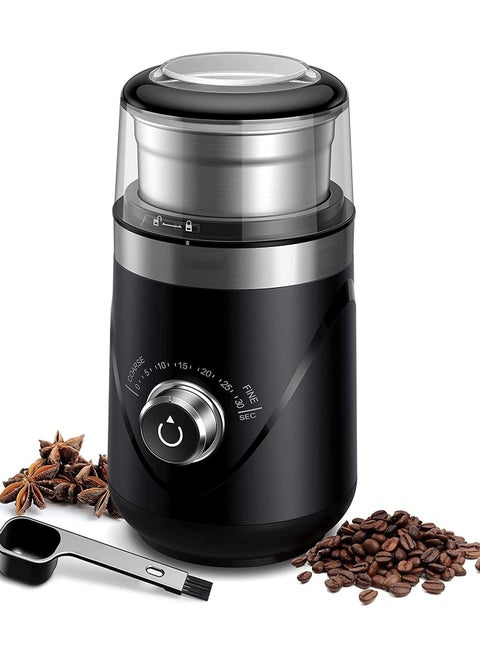 Adjustable Electric Coffee Grinder, Spice Grinder, Coffee Bean Grinder, Espresso Grinder with 1 Removable Stainless Steel Bowl