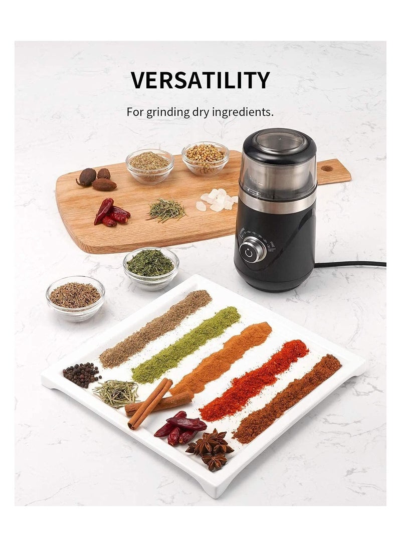 SHARDOR Adjustable Electric Coffee Grinder, Spice Grinder, Coffee Bean Grinder, Espresso Grinder with 1 Removable Stainless Steel Bowl - Image 4