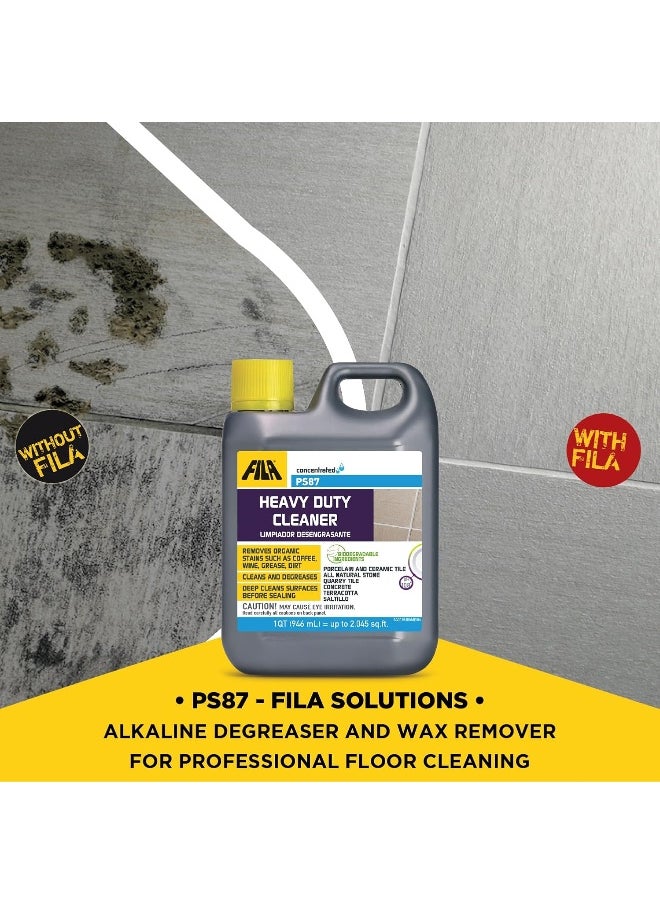 FILA Surface Care solutions FILA Heavy Duty Cleaner PS87 1 QT, Stain Remover Grease, Coffee, Wine, Wax, Ink, Hard Surface Floor Cleaner, ideal for Natural Stone, Terracotta, Quarry Tile, Concrete, Porcelain And Ceramic Tile  - Image 5