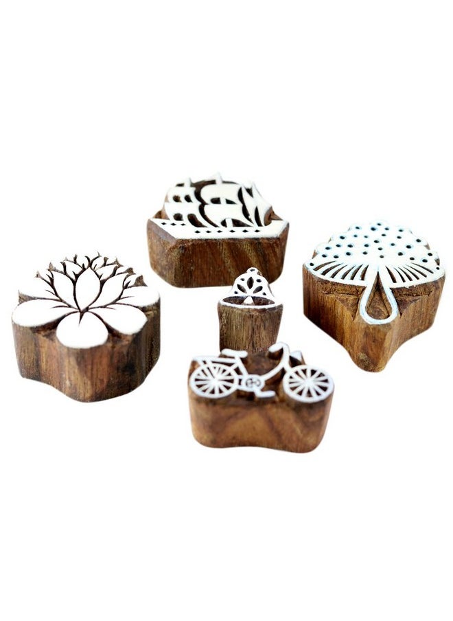 Hashcart - Hashcart Hand-Carved Wooden Baren Printing Stamps for Scrapbooking/Fabric Printing - Image 1