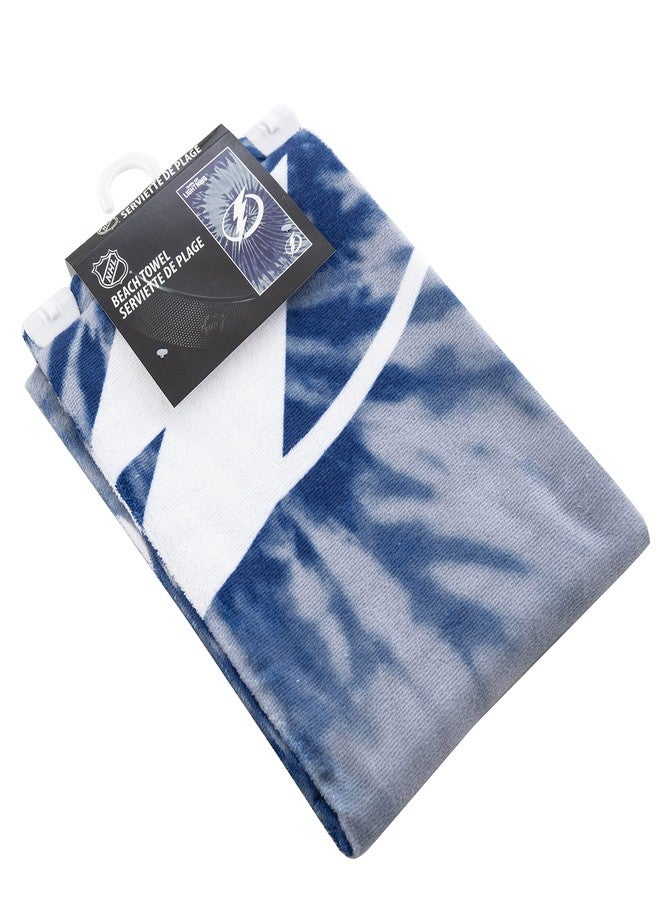 Northwest NHL Tampa Bay Lightning Psychedelic Beach Towel, Cotton Polyester Blend Lightweight Bath, Pool, Swim, Travel Fan Gear, 30 x 60 Inch - Image 4