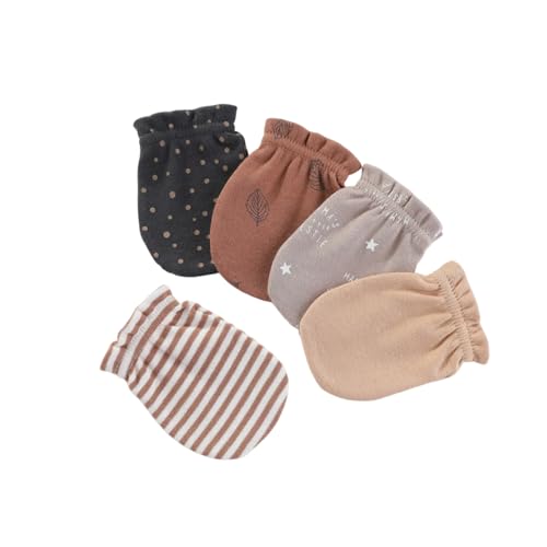 JELYLOVE 5 Pack Unisex New Born Boy Girls No Scratch Mittens Cotton Soft Baby Gloves Accessory 03 Months Baby Essentials - Image 3