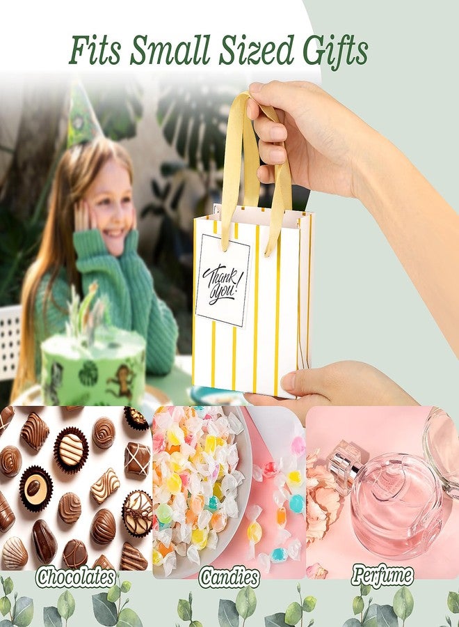 DOYIDE 30 Pcs Small Gift Bags with Handles, 4x2.75x4.5inch Mini Paper Gift Bags, Tiny Party Favor Bags with Tissue and ''Thank you'' Tag for Christmas Valentines Holidays Birthday Wedding Baby Shower - Image 5