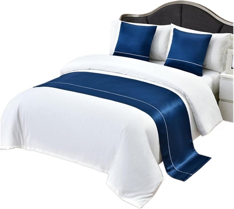 Bed Runner Simplicity Bed Spread Patchwork Bed Flag Home Hotel Decoration Bed Towel Cover(Veemi 06,50x180cm Bed Runner) - Image 1