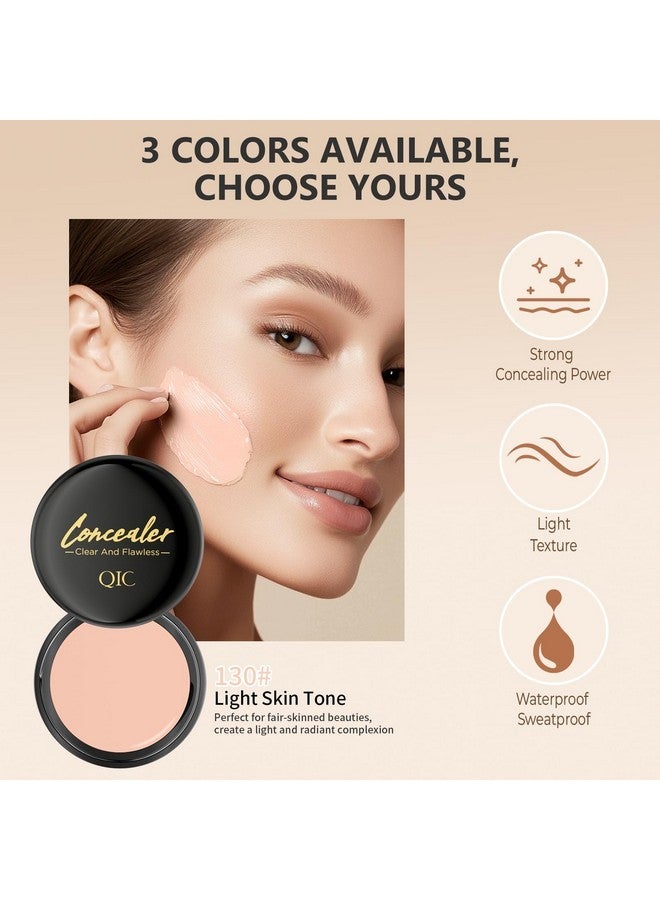 QIC Concealer,Natural Color Correcting Concealer for Women,Full Coverage Makeup for Face Eye Body,Nourishing Makeup for a More Even Complexion (Light Skin Tone, 1.36 Fl Oz) - Image 4