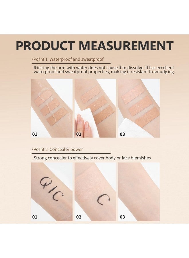 QIC Concealer,Natural Color Correcting Concealer for Women,Full Coverage Makeup for Face Eye Body,Nourishing Makeup for a More Even Complexion (Light Skin Tone, 1.36 Fl Oz) - Image 3