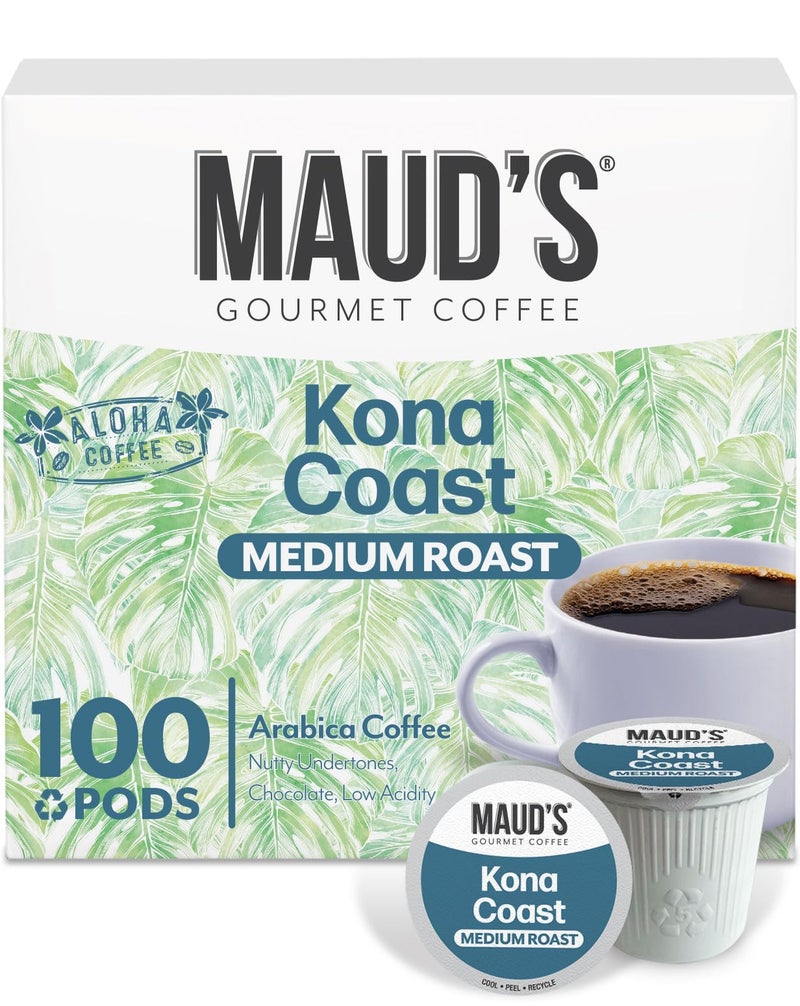 MAUD'S Mauds Kona Coffee Pods 100 ct Medium Roast Coffee in Single Serve Pods  100 Arabica Coffee Compatible with Keurig K Cups Maker - Image 3