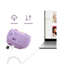 MOCOM Instant Print Kids Camera for Ages 4-12: 48MP Dual Lens Digital Camera with 2.4" Screen, 1080P Video, MP3 Player, Games, Selfie Mode - No-Ink Thermal Printing, Includes 3 Paper Rolls - Perfect Birthday Gift for Kids, Toddlers, Boys & Girls  - Image 5