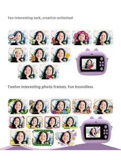 MOCOM Instant Print Kids Camera for Ages 4-12: 48MP Dual Lens Digital Camera with 2.4" Screen, 1080P Video, MP3 Player, Games, Selfie Mode - No-Ink Thermal Printing, Includes 3 Paper Rolls - Perfect Birthday Gift for Kids, Toddlers, Boys & Girls  - Image 4
