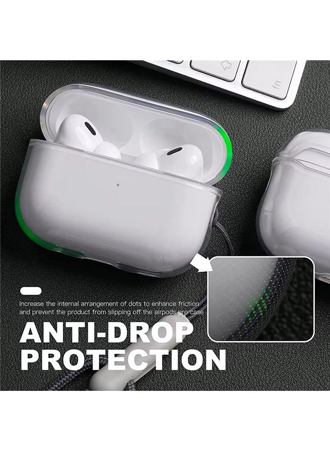 O Ozone Case for Airpods 3 Case Cover, Soft TPU Anti-drop Anti-scratch Protective Cover Wireless Charging Case with Lanyard Strap  - Clear - Image 4