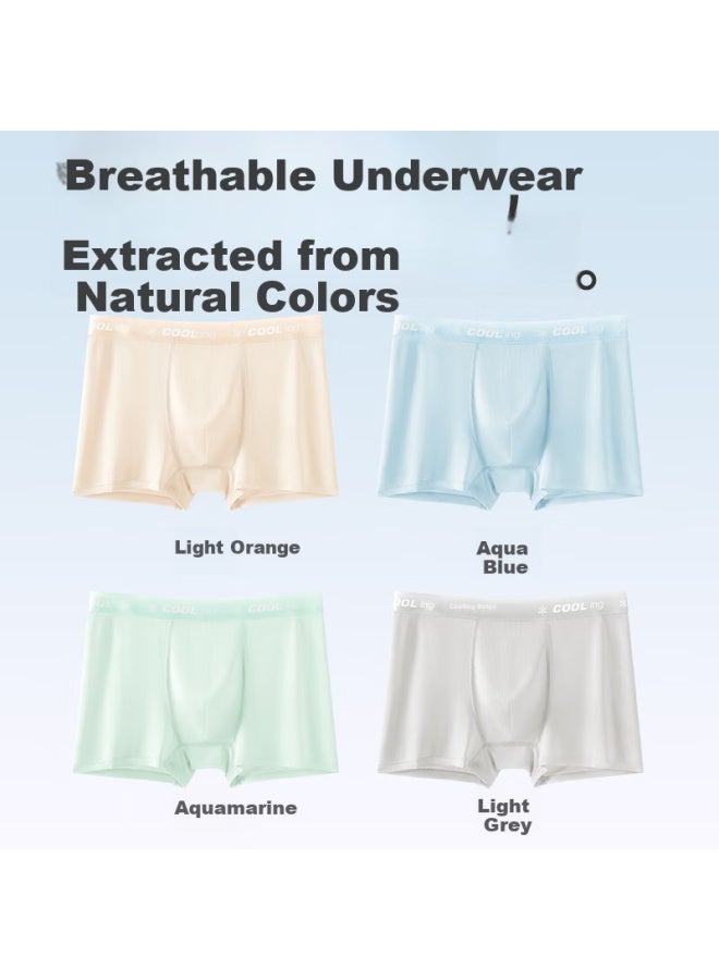 Yuzhaolin Children's Underwear, Youth Boxer Briefs, Puberty Underpants, Big Kids, Chubby Children, Ice Silk, Summer Thin Style, Boys' Boxer Shorts - Image 4