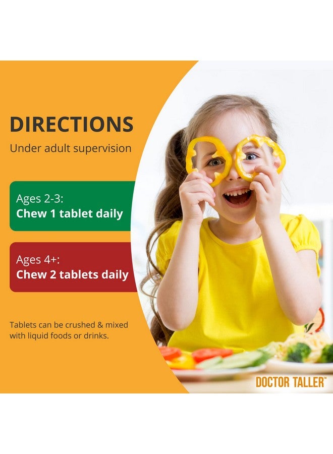 نوبست NuBest Doctor Taller Kids - فيتامينات متعددة للأطفال، فيتامينات للأطفال الصغار - تدعم الصحة والمناعة وقوة العظام للأعمار من 2 إلى 9 سنوات - بنكهة العنب - 60 قرصًا نباتيًا قابلًا للمضغ | إمداد لمدة شهر - Image 3