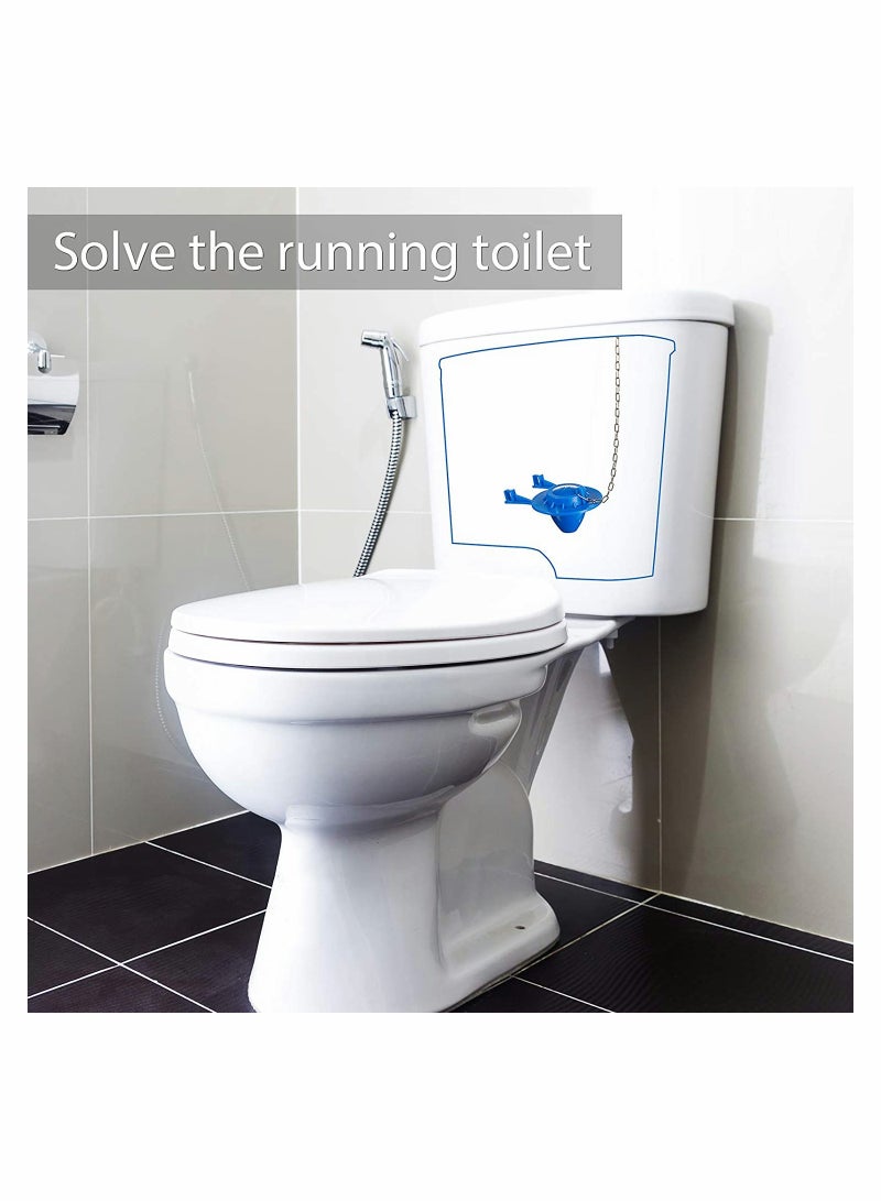 Zikra Toilet Flapper Replacement, with 2 Pieces Toilet Handle Chains - Image 4