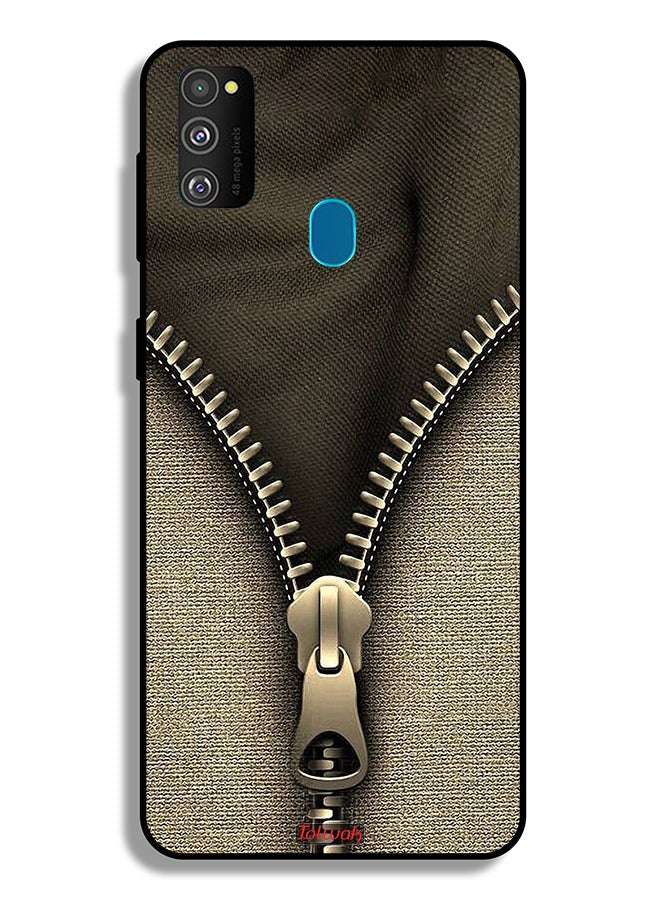 Tolwak Samsung Galaxy M30s Protective Case Cover Zip Pattern - Image 2