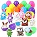 ThinkMax 12 pcs Easter Eggs Filled with Mini Plush Animals Toy for Easter Basket StuffersFillers Eggs Hunt Party Favor - Image 4