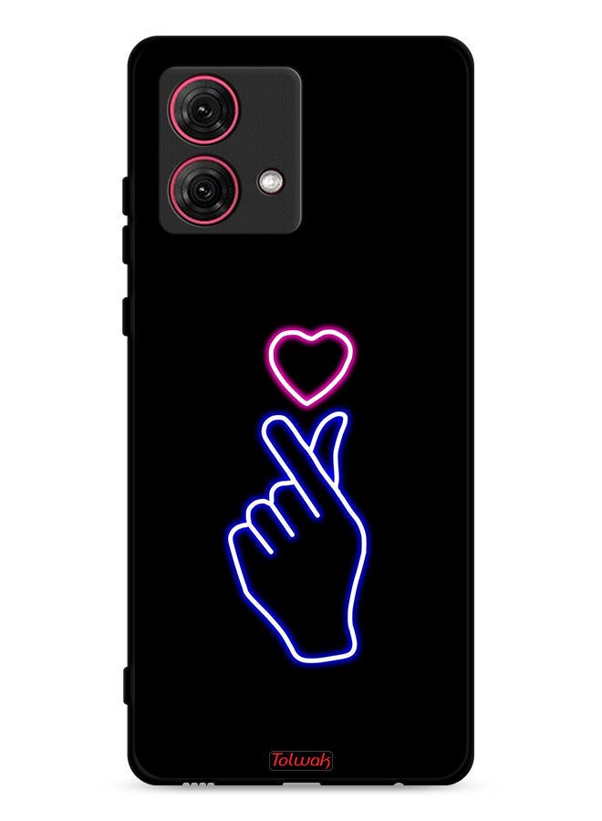 Tolwak Motorola Moto G84 5G Protective Case Cover Snap Heart Art - Image 1