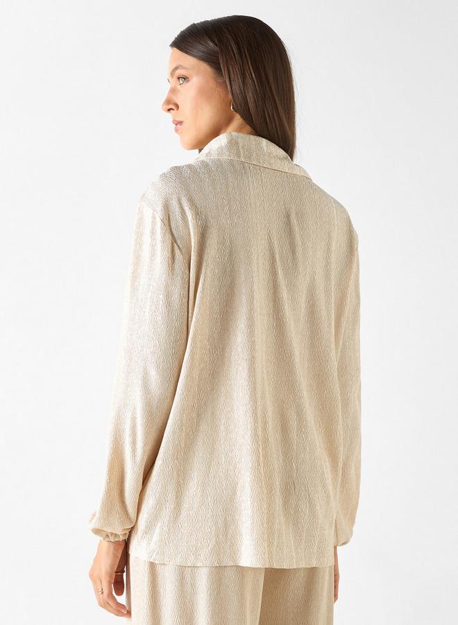 ايكونيك قميص بارز الملمس بأكمام طويلة من أيكونيك - Image 3