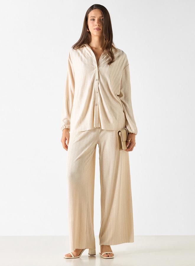 ايكونيك قميص بارز الملمس بأكمام طويلة من أيكونيك - Image 2