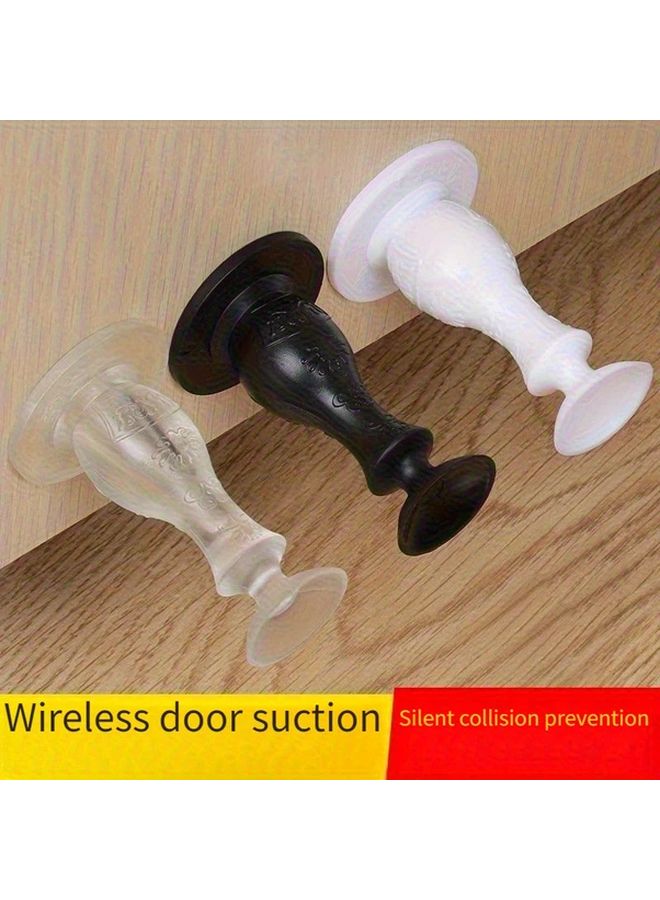 Silicone Door Stopper 1 Piece Black Quiet Non Slip For All Doors - Image 4