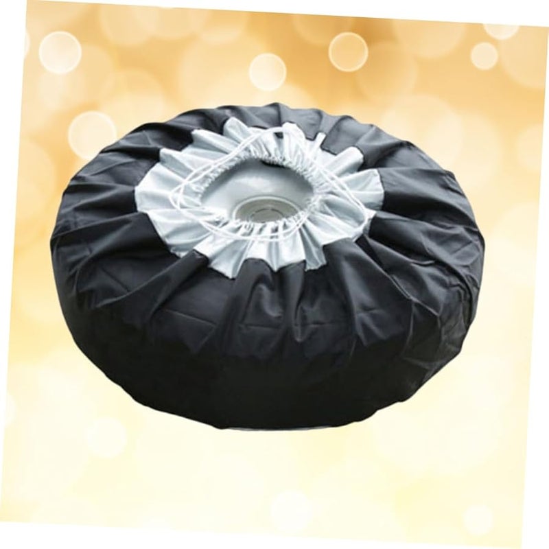 غطية إطار سيارة عالمي 65 سم من قماش أكسفورد للحماية من أشعة الشمس للأشعة فوق البنفسجية لسيارات الدفع الرباعي والشاحنات - Image 4