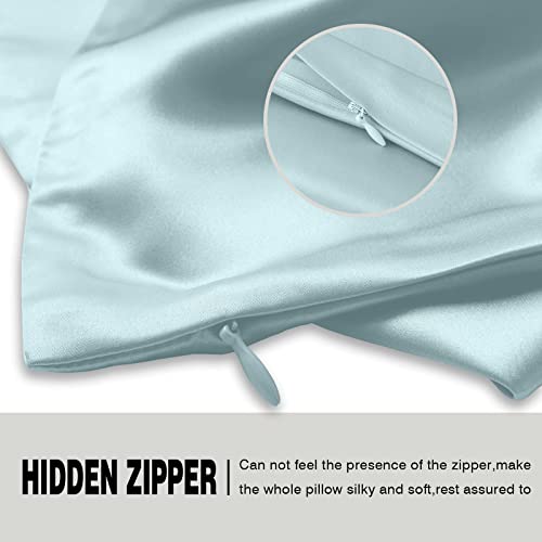Suatien Silk Pillowcase for Hair and Skin, Soft, Breathable and Sliky Pillow Case, Both Sides Natural Mulberry Silk Pillowcases with Hidden Zipper (Standard Size 20"X 26") - Image 4