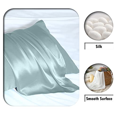 Suatien Silk Pillowcase for Hair and Skin, Soft, Breathable and Sliky Pillow Case, Both Sides Natural Mulberry Silk Pillowcases with Hidden Zipper (Standard Size 20"X 26") - Image 2