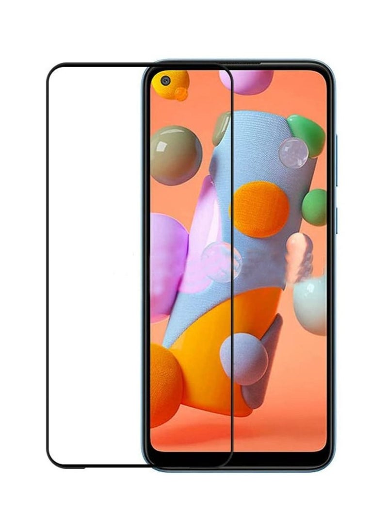 Generic - Samsung Galaxy A21 Screen Protector Glass Full Glue Tempered Glass Screen Guard Anti Explosion 2.5D - Image 1