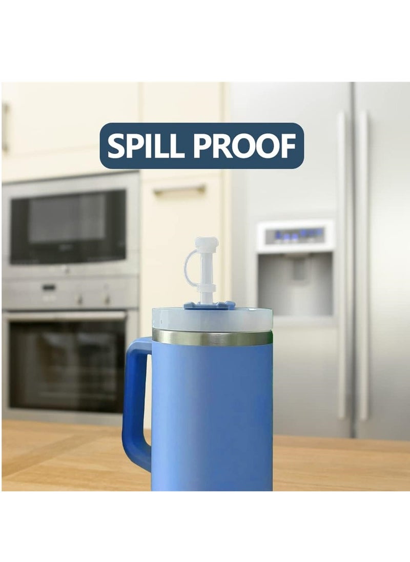 SYOSI - Silicone Spill Proof Stopper, Silicone Straw Lid, Compatible with Stanley Cup 1.0 40oz/ 30oz, Including 2 Straw Cover Cap, 2 Square Spill Stopper and 2 Round Leak Stopper, Set of 3 - Image 1