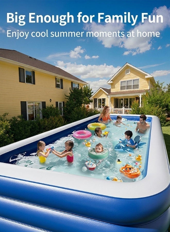 Children's Inflatable Paddling Pool with Rings for Outdoor Water Play & Inflatable Pool Pump – Summer Special Bundle - Image 1