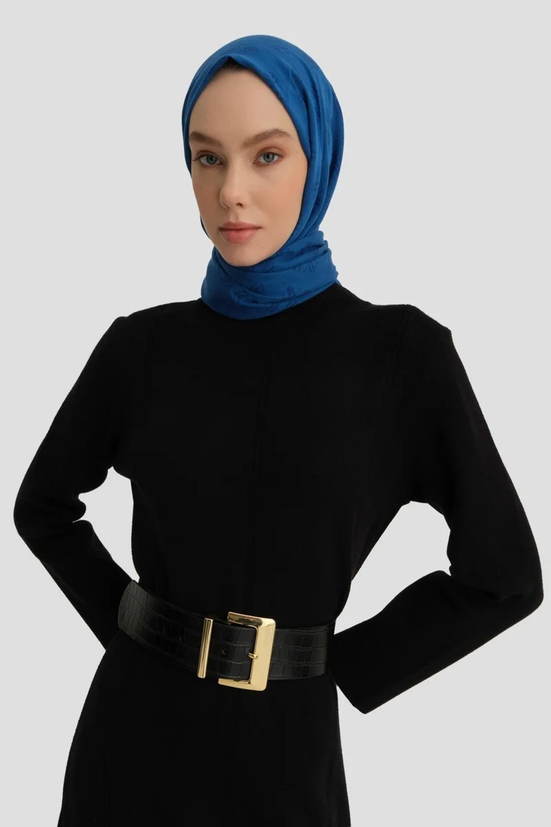ARMINE فستان محبوك بأكمام طويلة 24KD4217 أسود