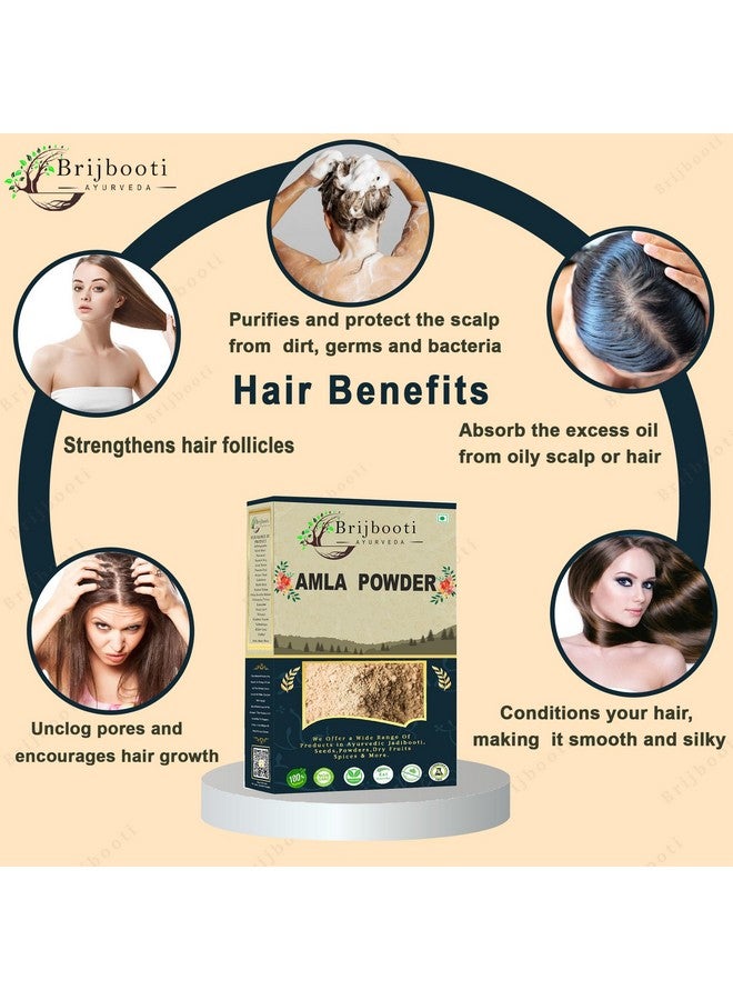 BrijBooti Amla Powder For Hair Mask & Packs (250 Gr) Indian Gooseberry For Hair Skin Eating And Drinking Pure And Natural - Image 2