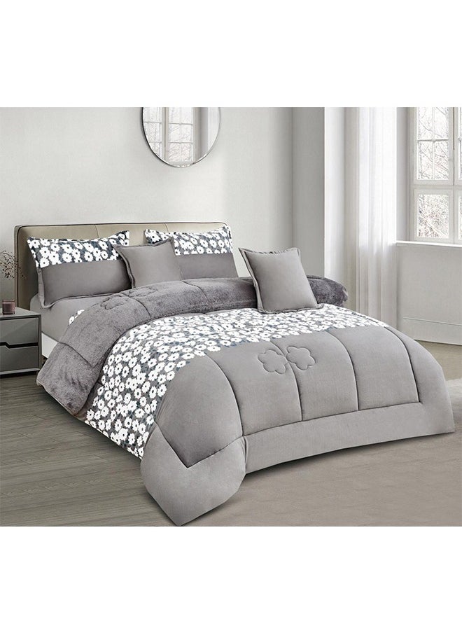 JCB CHIC - Queen Comforter Set - 6 Pieces Bed in A Bag Queen Comforters Queen Size,Complete Bedding Sets with Comforter, Flat Sheet, Fitted Sheet and Pillowcases Shams(TYH-008) - Image 1
