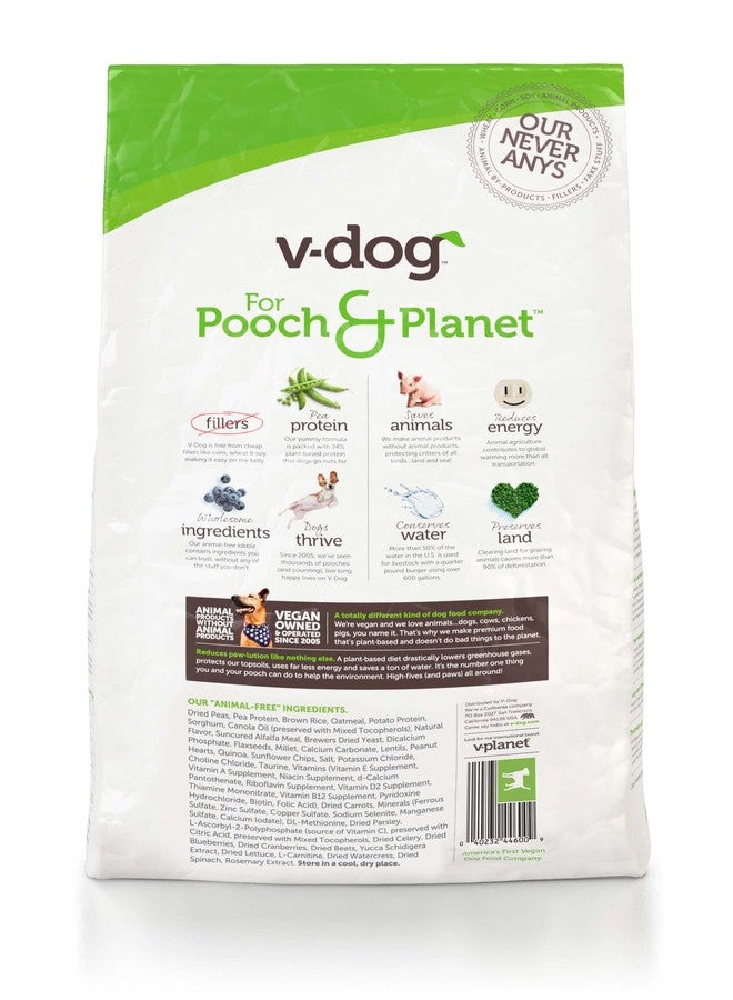 V-dog طعام الكلاب الجاف النباتي V-dog Mini Kibble (4.5 رطل) للكلاب الصغيرة | بروتين نباتي مع إضافة التورين للمعدة والجلد الحساسين | طبيعي بالكامل، صنع في الولايات المتحدة الأمريكية - Image 2