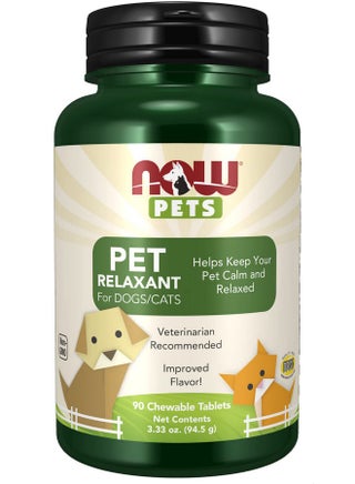 NOW Pet Health, Pet Relaxant Supplement, Formulated for Cats & Dogs, NASC Certified, 90 Chewable Tablets - pzsku/ZAC1A8C1B319BC95CE610Z/45/1749116553/c6476f58-a605-4318-8984-2099e699cb4d