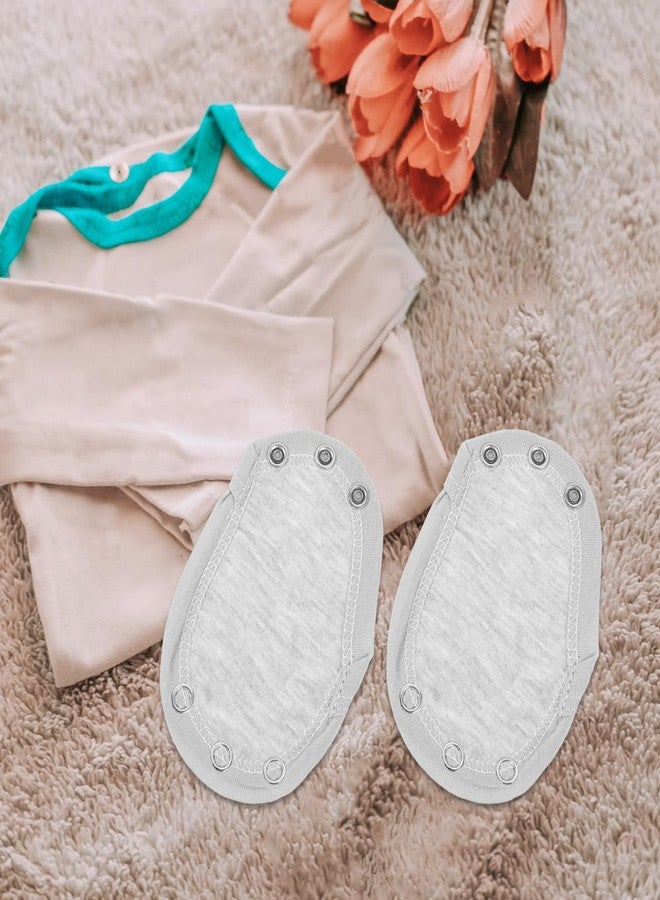 Alasum Baby Hayi Extension - 4 Pack Double Layer Cotton Bodysuit Extenders for Babies Soft and Breathable Grey 5.11 X 3.54 Inches for Extra Warmth and Comfort - Image 2