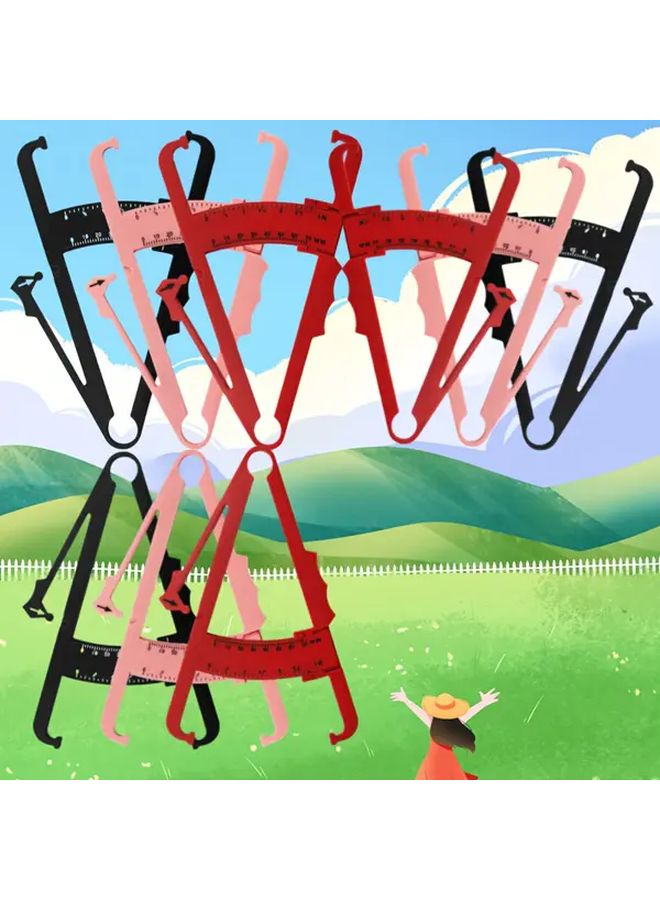 Red 3pcs Skin Fold Calipers Set For Body Fat Measurement - Image 4