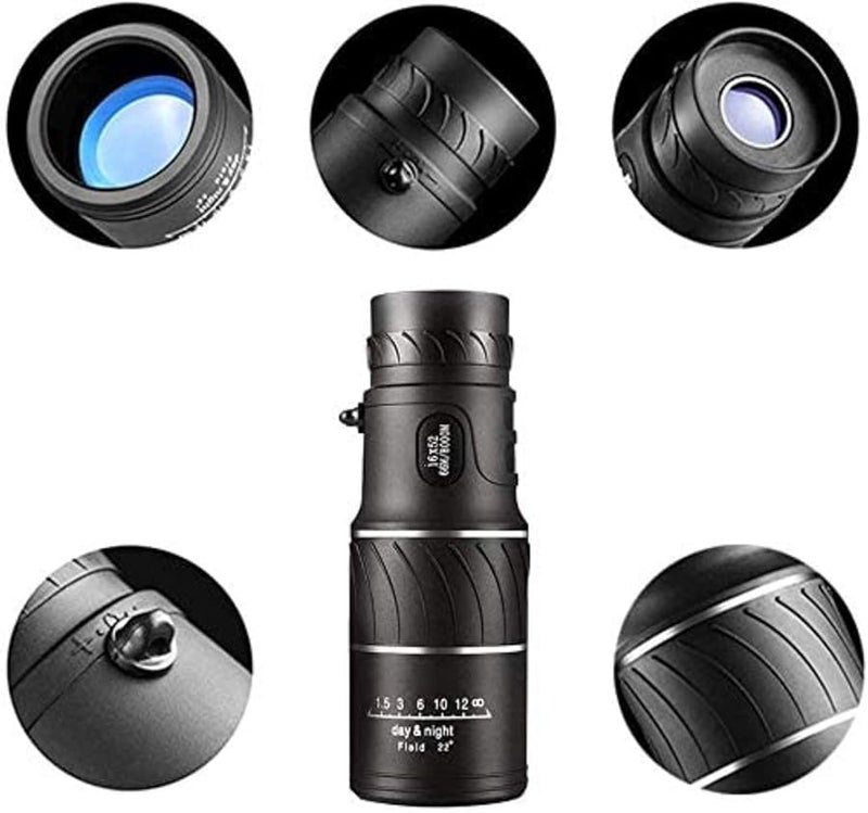 16x52 Waterproof Monocular Telescope for Adults Bird Watching Camping Travel - Image 5