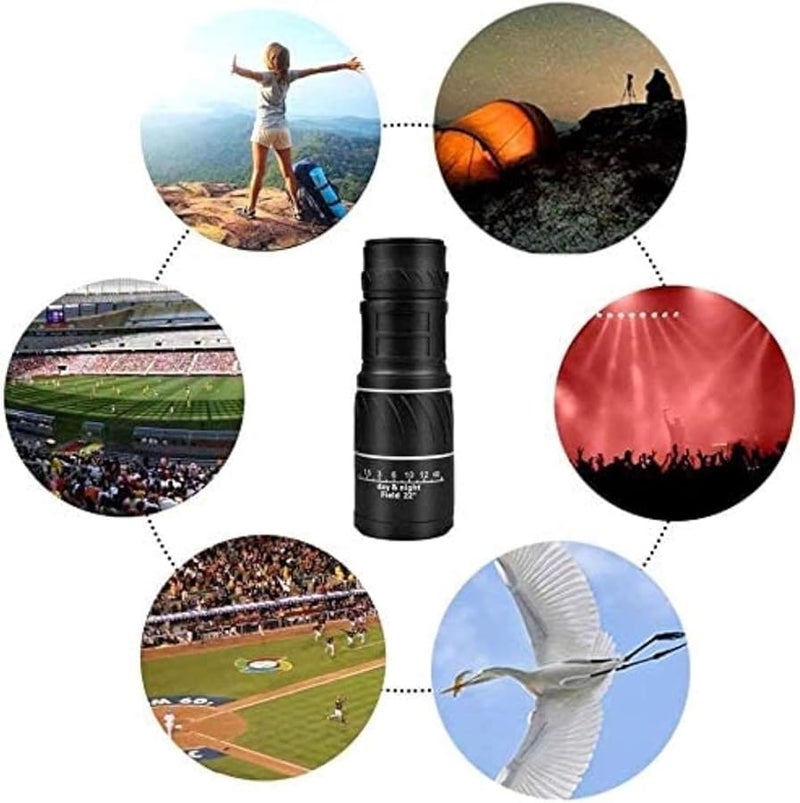 16x52 Waterproof Monocular Telescope for Adults Bird Watching Camping Travel - Image 4