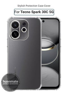 Tecno Spark 30C 5G Shock Proof Case Cover - Ultra Clear, Durable & Accurate Cut-outs - Scratch, Dust & Smudge Protection - Clear Silicon Back Cover for Tecno Spark 30C 5G
