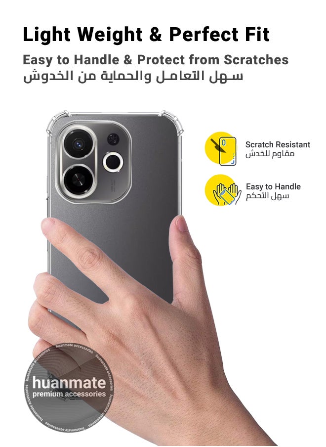 huanmate - Tecno Spark 30C 5G Shock Proof Case Cover - Ultra Clear, Durable & Accurate Cut-outs - Scratch, Dust & Smudge Protection - Clear Silicon Back Cover for Tecno Spark 30C 5G - Image 1