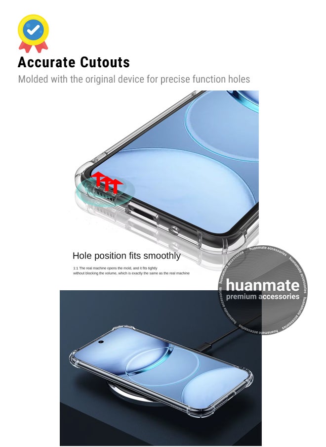 huanmate - Tecno Spark 30C 5G Shock Proof Case Cover - Ultra Clear, Durable & Accurate Cut-outs - Scratch, Dust & Smudge Protection - Clear Silicon Back Cover for Tecno Spark 30C 5G - Image 1