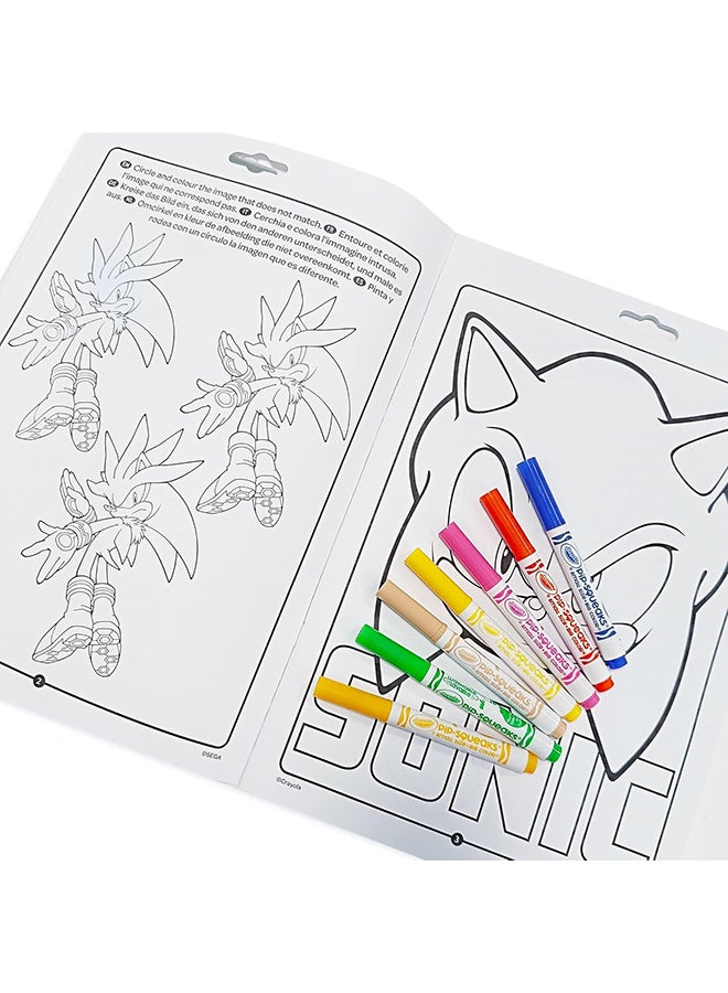 Crayola كتاب أنشطة وتلوين سونيك القنفذ – 32 صفحة ممتعة مع 7 علامات مصغرة قابلة للغسل | مجموعة فنون إبداعية للأطفال | هدية مثالية للأولاد والبنات من عمر 3 سنوات فما فوق - Image 3