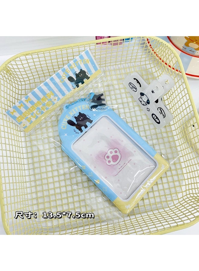 NIBEMINENT 1 - Piece Idea Kpop Photo Card Holder Pendant Key Chain ID Badge Holder ID Card Holder Photo Card Protector for School ID Office ID Access Card for Women Girls - Image 1