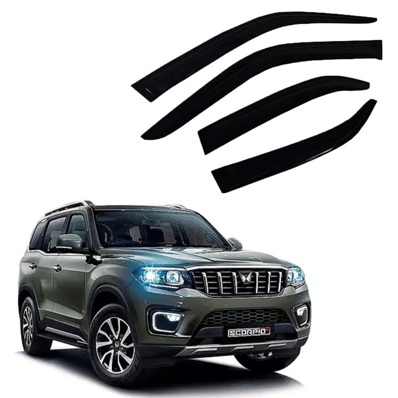 Premium Non-Breakable Car Window Door Visor/Rain Guard/Wind Deflector Compatible for (Scorpio N (2022-2024))