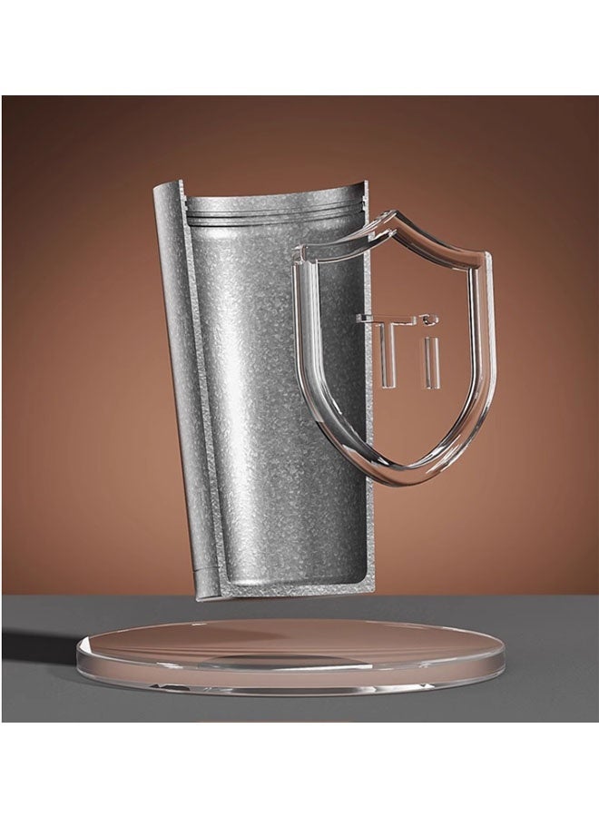 GERM Sakura – 500ml high-design pure titanium water cup, lightweight portable camping flask for outdoor adventures and travel. Dimensions with lid: 18.5 x 9.6cm, weight: 280g. Provides 12-hour thermal retention. Suitable for drinking water, tea, coffee, smoothies, or juice. Ideal as a business cup, travel companion, or gift. (Colourful) - Image 3