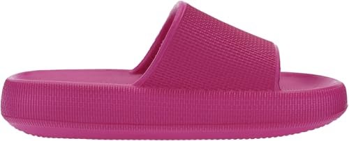 BRONAX Pillow Slippers for Women and Men | House Slides Shower Sandals | Cushioned Thick Sole 40-41 Rose Red - Image 4