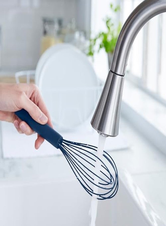 جرين بان مضرب سيليكون من جرين بان، أداة مطبخ متعددة الاستخدامات للخلط والمزج والخفق والتقليب والطهي، مصنوع من مطاط مرن غير لاصق، قلب فولاذي صلب، مقاوم للحرارة، مقبض مانع للانزلاق، خالٍ من مادة BPA، آمن للغسل في غسالة الأطباق، أزرق - Image 4